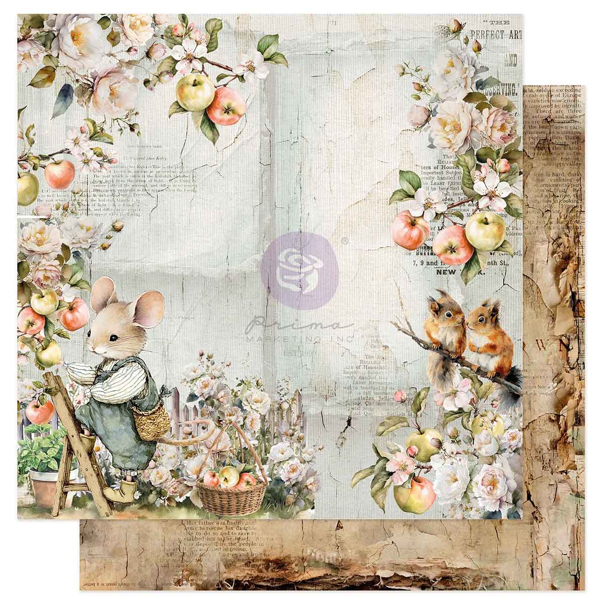 Prima Marketing - Homegrown 12x12 Paper Sheet, Harvest Day
