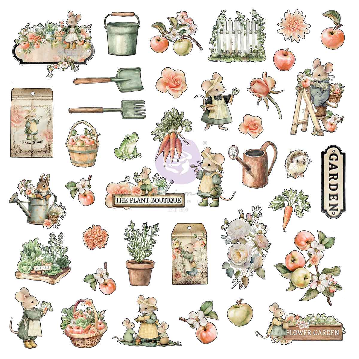 Prima Marketing - Homegrown Ephemera 78pcs