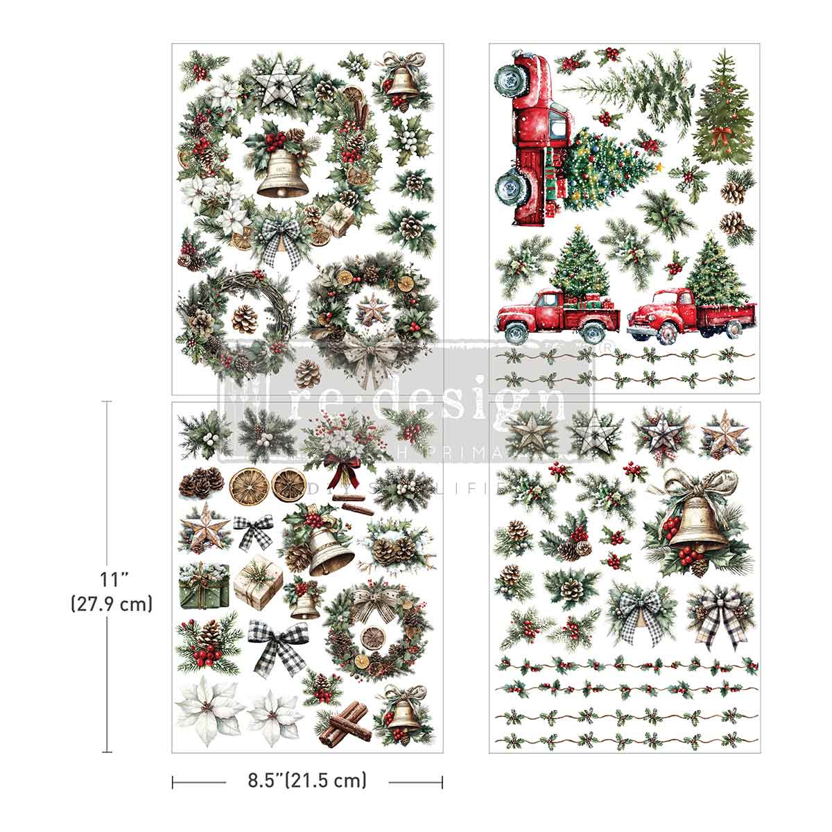 Re-Design With Prima® Middy Transfers - Home For The Holidays 8.5x11"