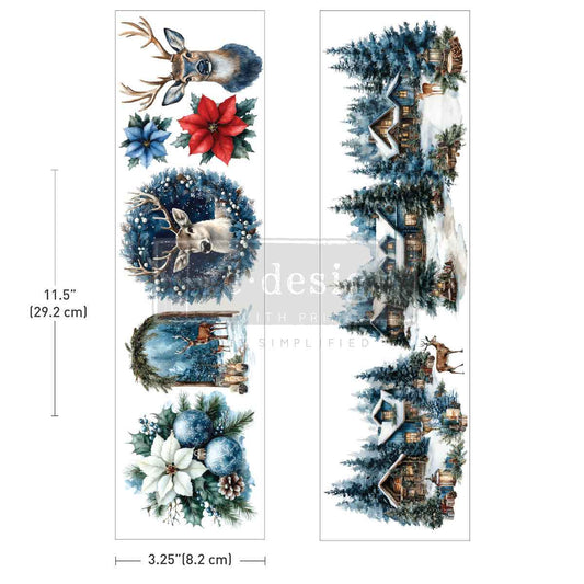 Re-Design With Prima® Luxe Transfers - Blue Ridge Winter 3.25x11.5"