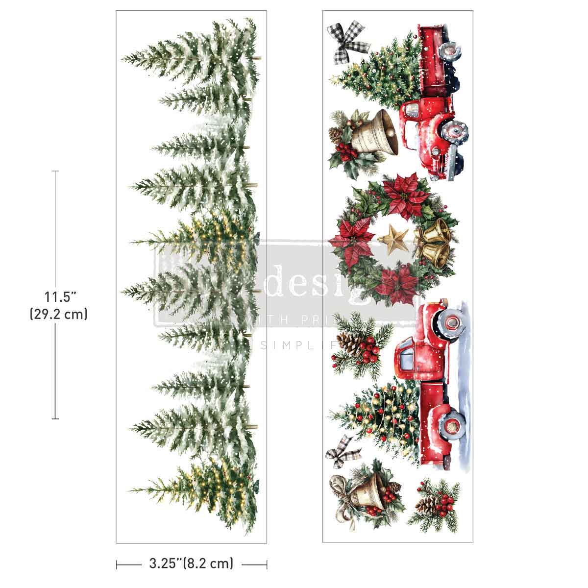 Re-Design With Prima® Luxe Transfers - Hometown Holiday 3.25x11.5"