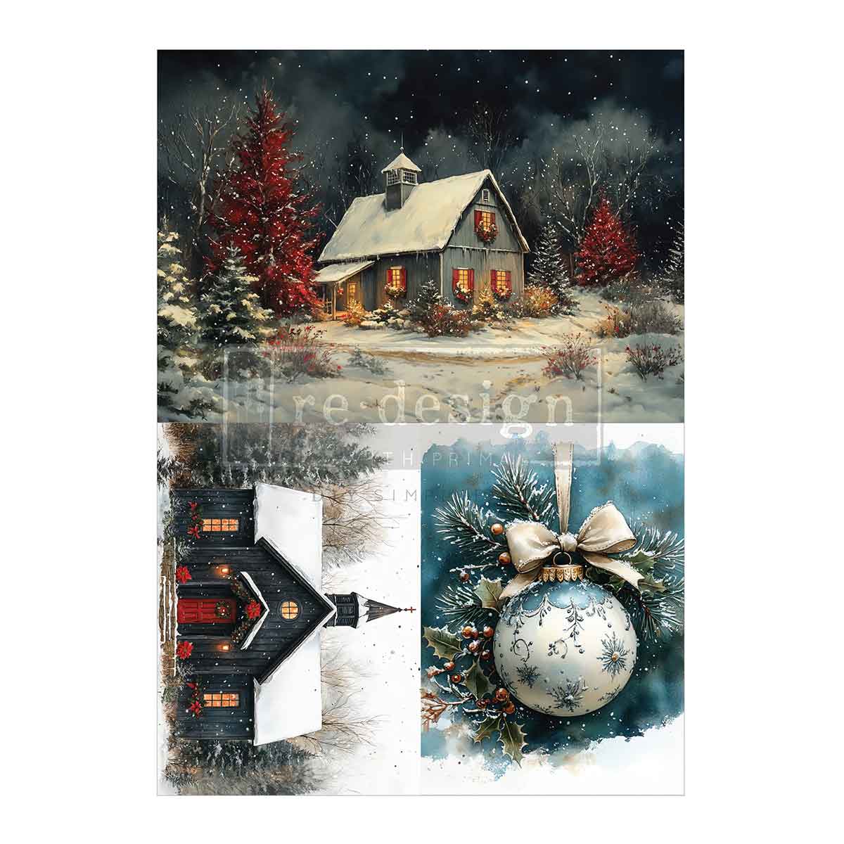 Re-Design With Prima® A4 Decoupage Fiber - Silent Timber Memoirs 8.27x11.69" 2 Sheets