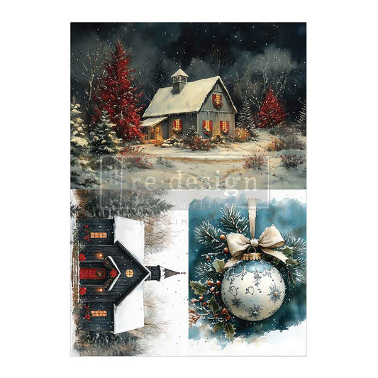 Re-Design With Prima® A4 Decoupage Fiber - Silent Timber Memoirs 8.27x11.69" 2 Sheets