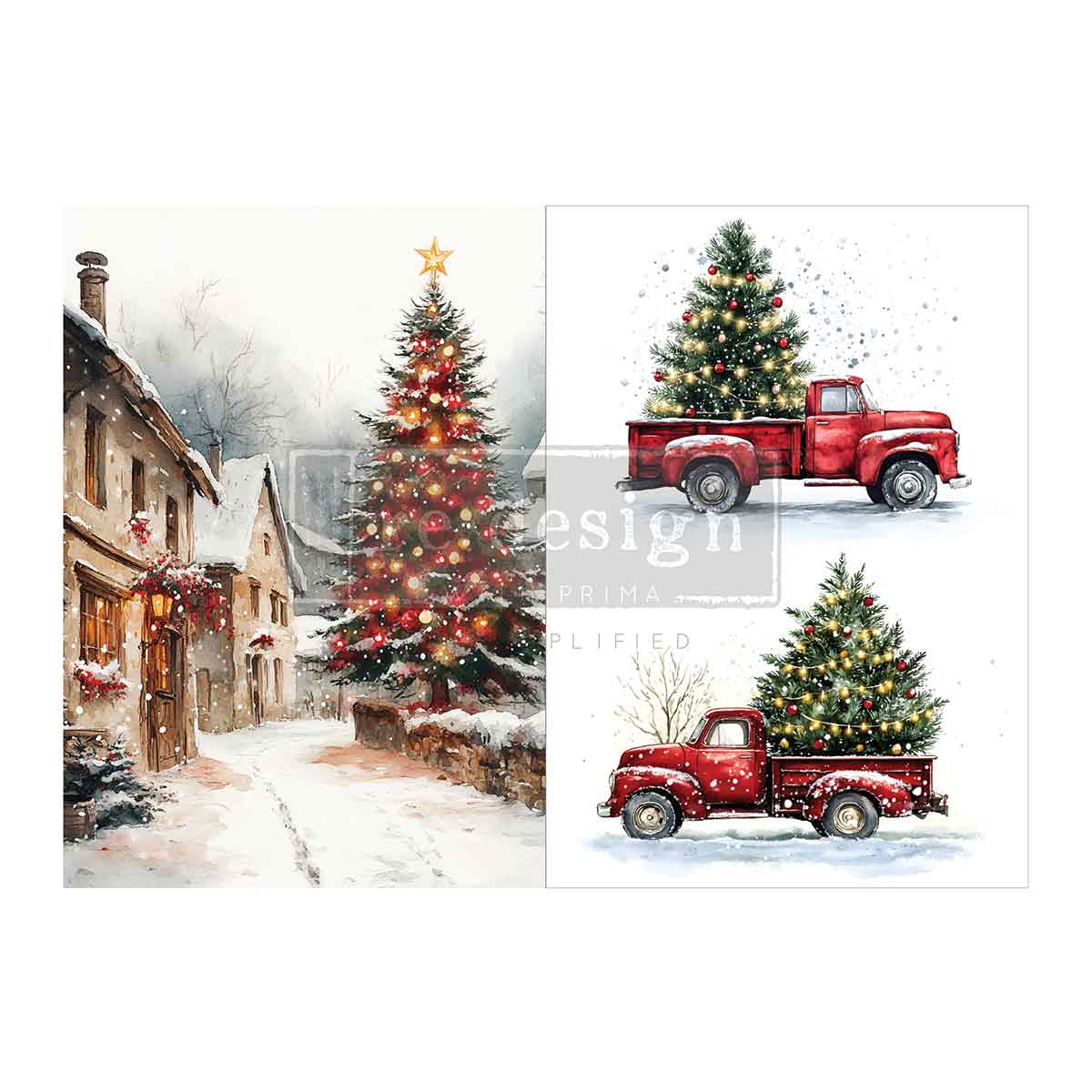 Re-Design With Prima® A4 Decoupage Fiber - Northbound Traditions  8.27x11.69" 2 Sheets
