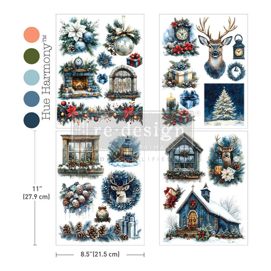 Re-Design With Prima® Middy Transfers - Quiet Country Blue 8.5x11"