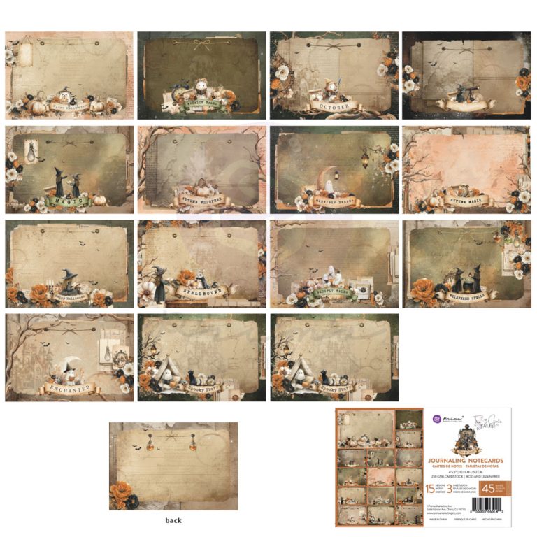 Prima Marketing 3 Girls Tale - Made of Magic Collection 4x9 Journaling Cards