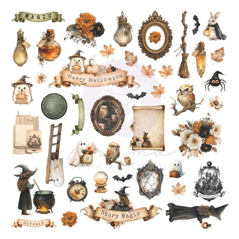 Prima Marketing 3 Girls Tale - Made of Magic Collection Ephemera 90 Pieces