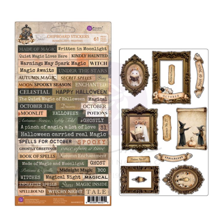 Prima Marketing 3 Girls Tale - Made of Magic Collection Chipboard Stickers 61 pcs