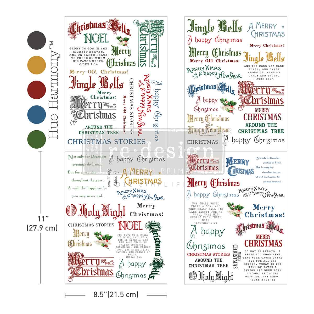 Re-Design With Prima® Middy Transfers - Noel In Script 8.5x11"