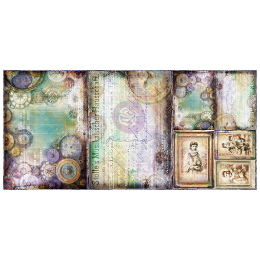 Finnabair A3 Decoupage Fiber - Time Whispers 3 sheets 11.7x16.5"
