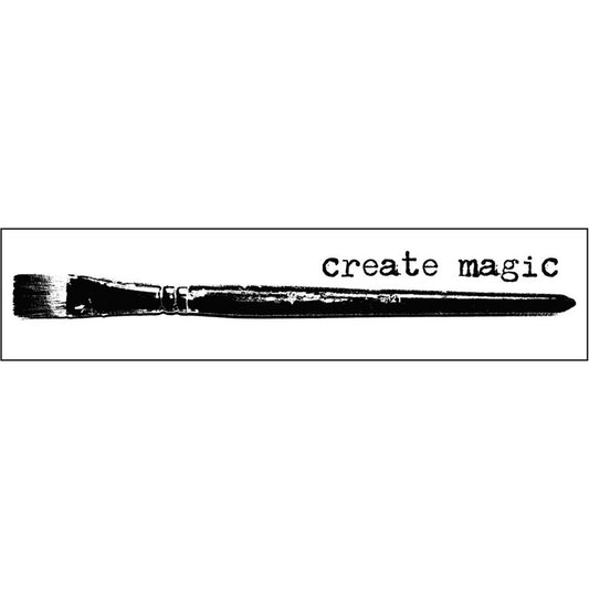 Finnabair Wood Mounted Stamp Create Magic Brush