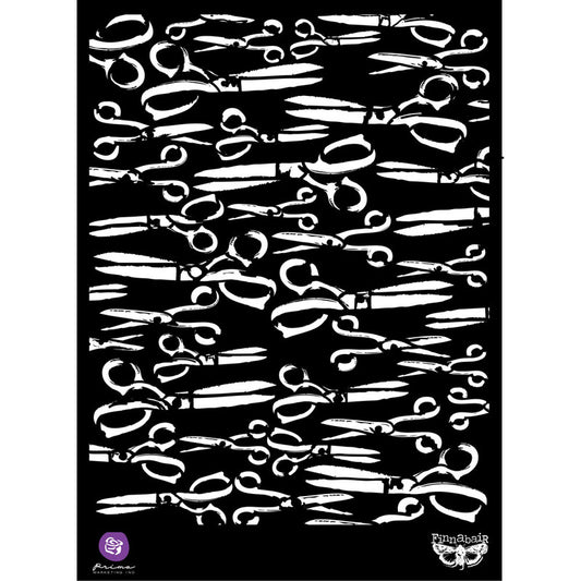 Finnabair Elementals Stencil Cut & Paste 7x9"