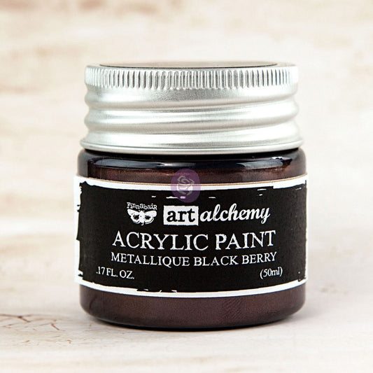 Finnabair Art Alchemy - Metallique Blackberry Acrylic Paint 50 ml