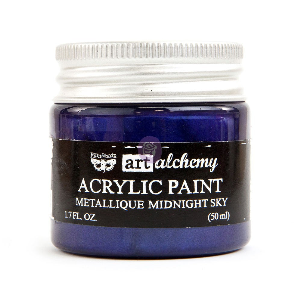Finnabair Art Alchemy Metallique Midnight Sky Acrylic Paint 50 ml