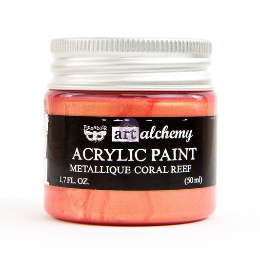 Finnabair Art Alchemy Metallique Coral Reef Acrylic Paint 50 ml