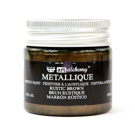 Finnabair Art Alchemy Metallic Rustic Brown Acrylic Paint 50 ml