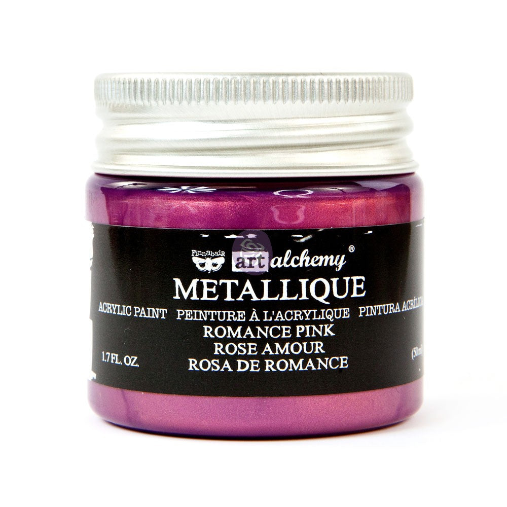 Finnabair Art Alchemy Metallique Rose Amber Acrylic Paint 50 ml