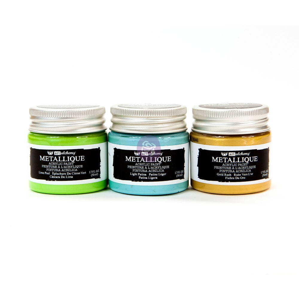 Art Alchemy - Metallique Postale Bottle Set of 3