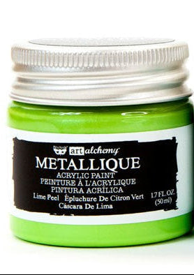 Finnabair Art Alchemy - Metallique Lime Peel Acrylic Paint 1.7 fl oz