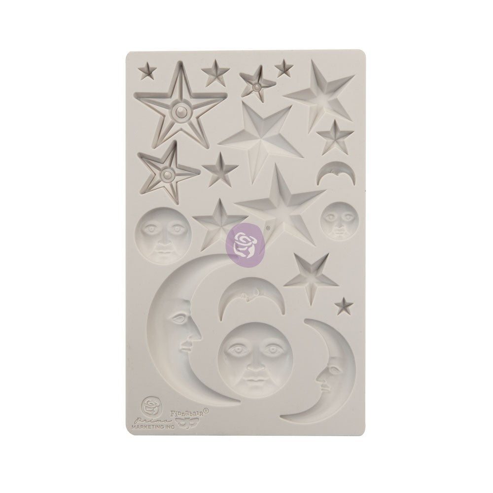 Re-Design With Prima® Decor Moulds - Stars and Moon - 5"x8", 8mm