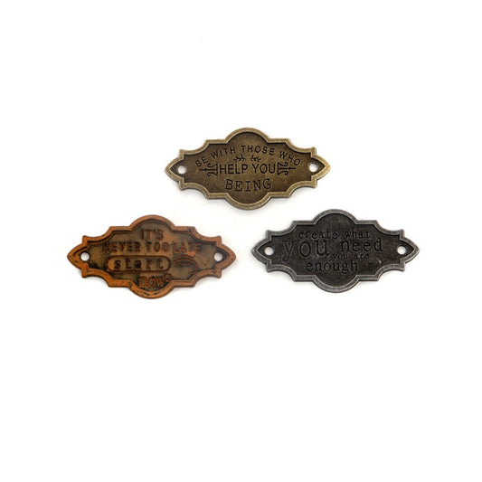 Mechanicals - Metal Embellishments Old Plates : 3 pack