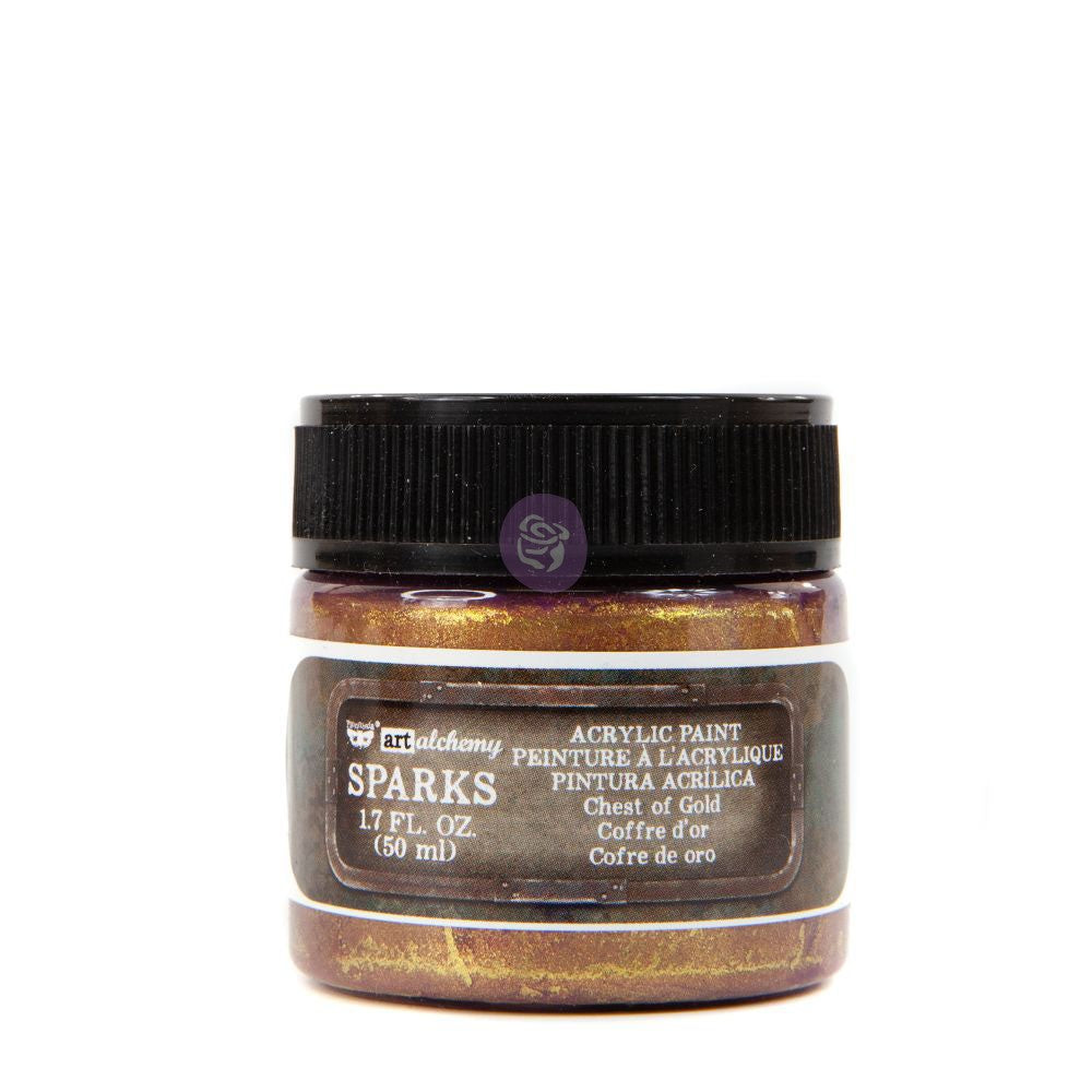 Prima : Art Alchemy Sparks Acrylic Paint - Chest of Gold