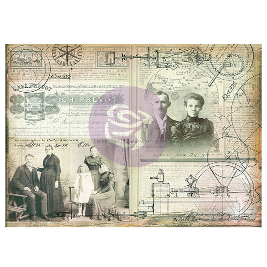 Finnabair Art Daily Decorative Paper Science Lover 27.5"x19"