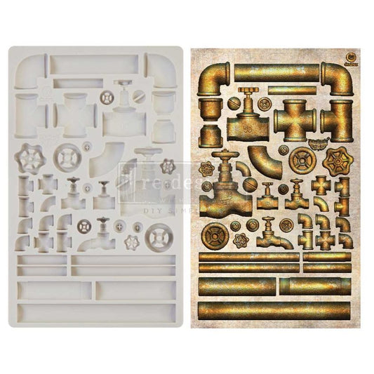 Re-Design With Prima® Decor Moulds - Rusty Pipeline - 5"x8", 8mm