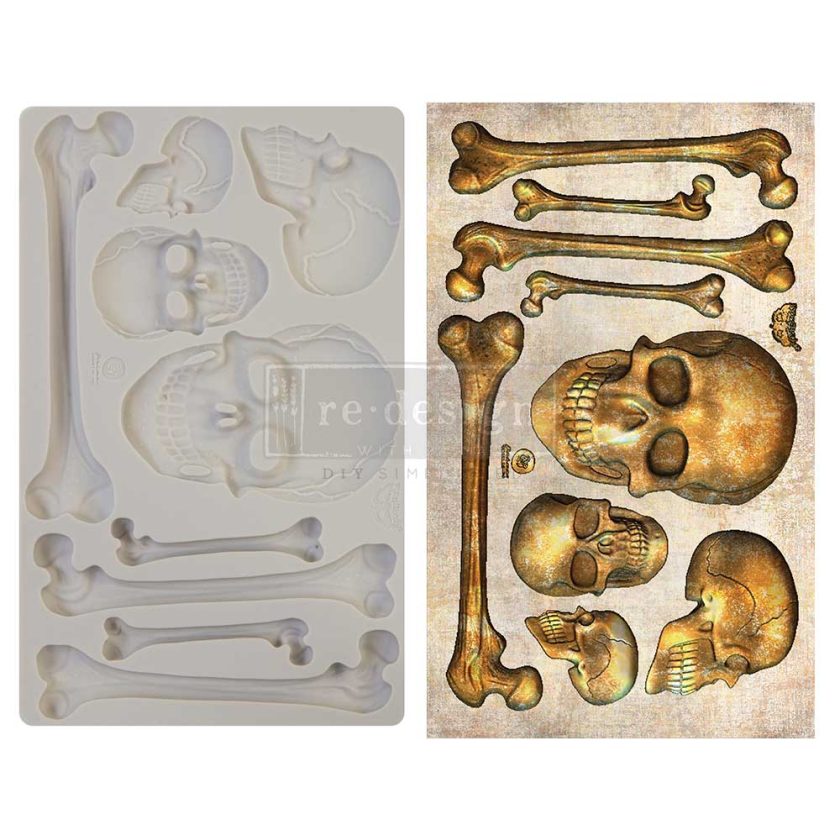 Re-Design With Prima® Decor Moulds - Skull & Bones - 5"x8", 8mm