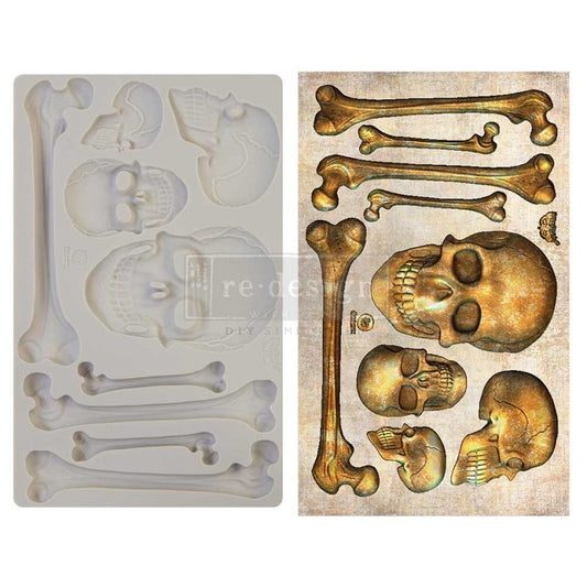 Re-Design With Prima® Decor Moulds - Skull & Bones - 5"x8", 8mm