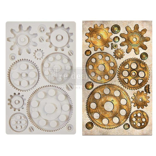 Re-Design With Prima® Decor Moulds - Machine Parts - 5"x8", 8mm