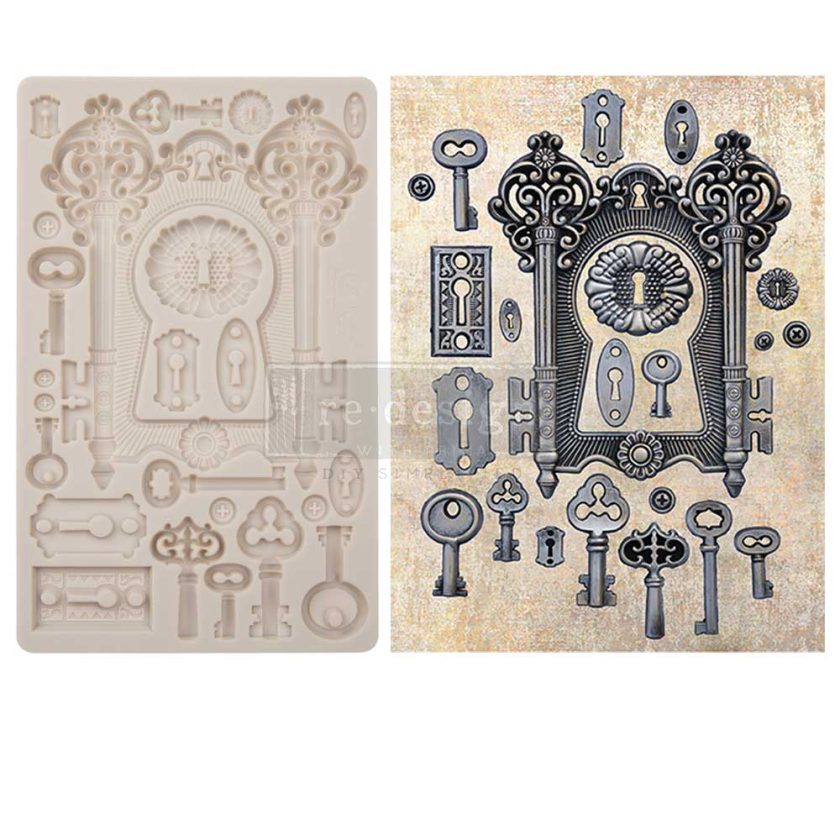 Re-Design With Prima® Decor Moulds - Locks and Keys - 5"x8", 8mm