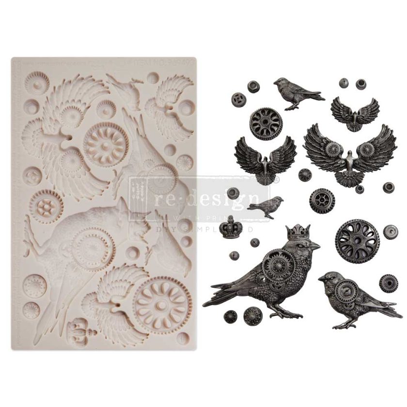 Re-Design With Prima® Decor Moulds - Clockwork Sparrow - 5"x8", 8mm