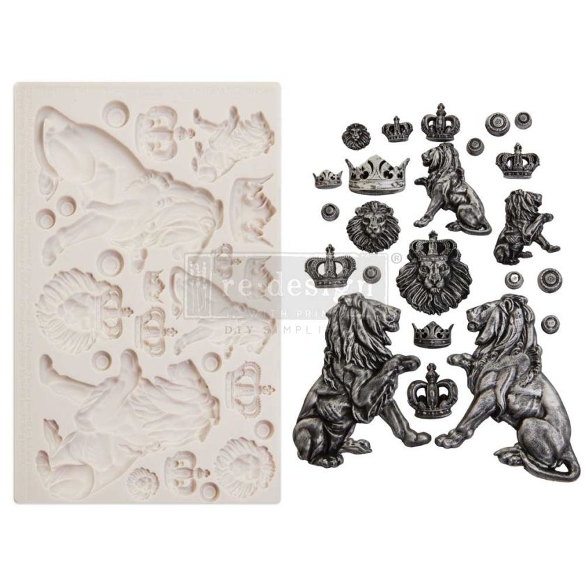 Re-Design With Prima® Finnabair Moulds  – Regal Lions - 1 pc 5"x8", 8mm