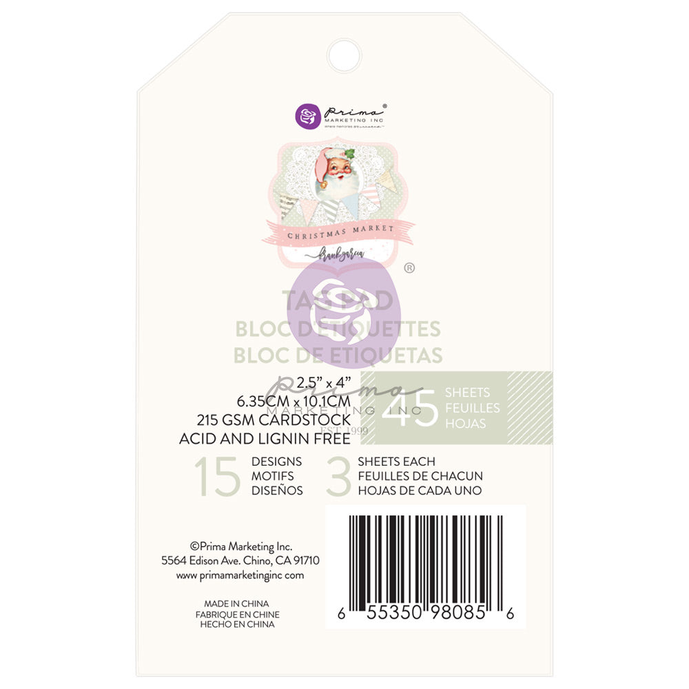 Prima Christmas Market Collection Tag Pad 2.5"x4"