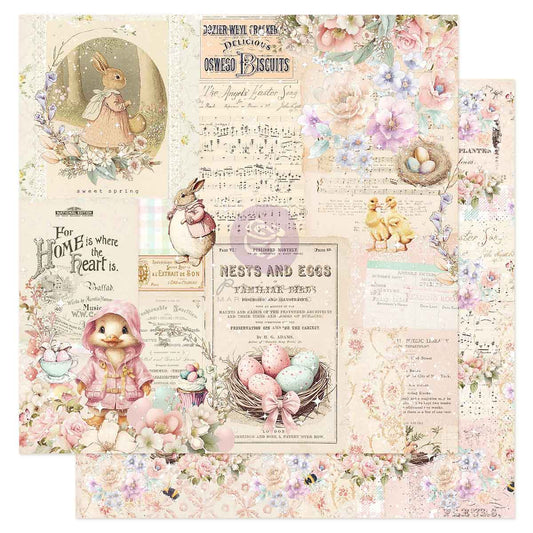 Prima Marketing - Sweet Spring 12x12 Paper Sheet, Home Is Where The Heart Is