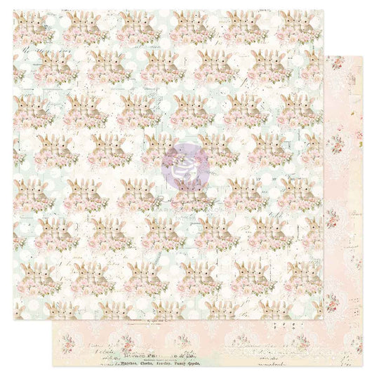 Prima Marketing - Sweet Spring 12x12 Paper Sheet, Bunny Hugs