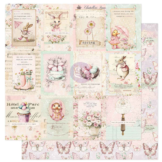 Prima Marketing - Sweet Spring 12x12 Paper Sheet, New Beginnings