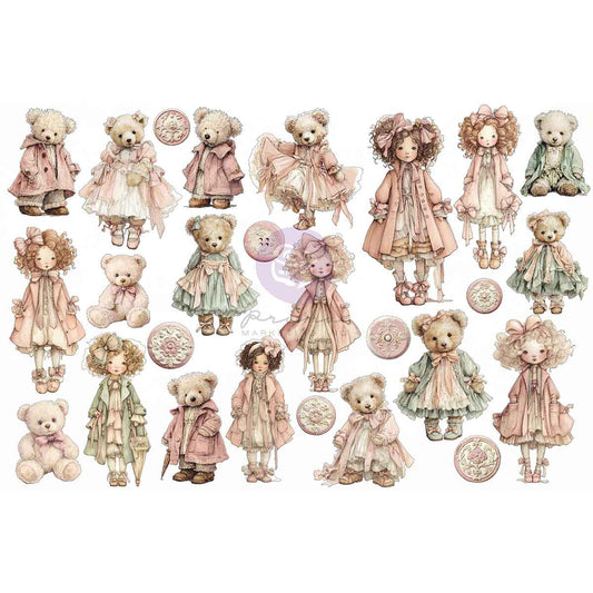 Prima Marketing - Buttons & Keepsakes Ephemera, Cherished Companions 52pcs