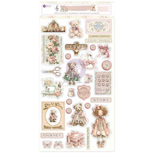 Prima Marketing - Buttons & Keepsakes Paper Stickers