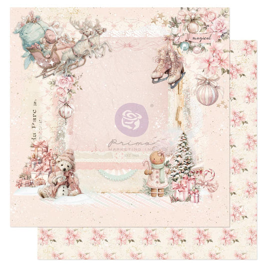 Prima Marketing - Christmas Blush Collection Paper Magical Nights 12x12"