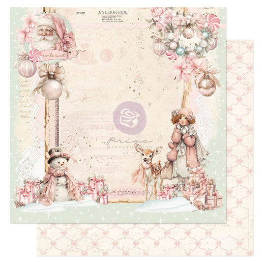 Prima Marketing - Christmas Blush Collection Paper Santa Sweet 12x12"