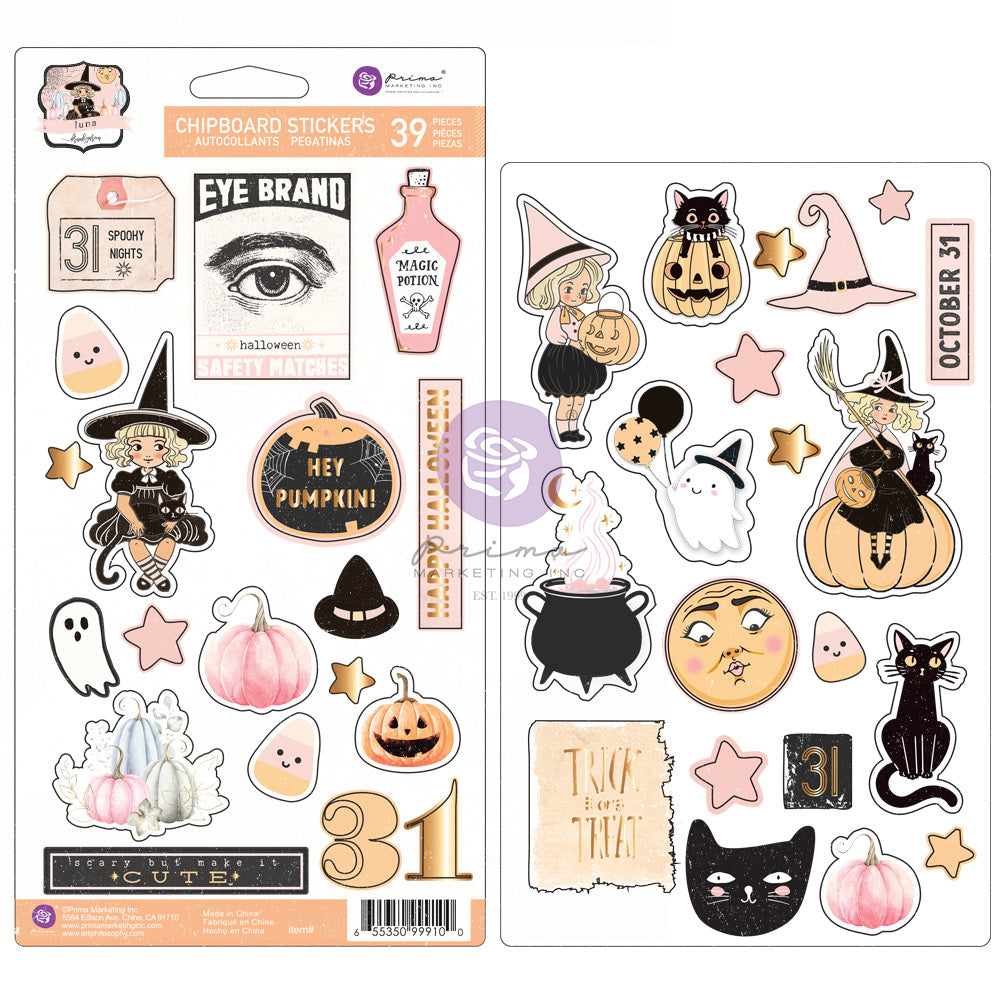 Prima : Luna Collection Chipboard Sticker (39 pcs)