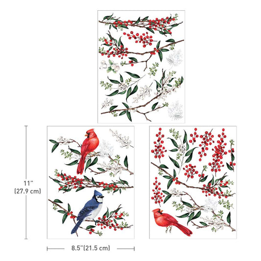Re-Design With Prima® Middy Transfer - Winterberry - 3 Sheets, 8.5x11"
