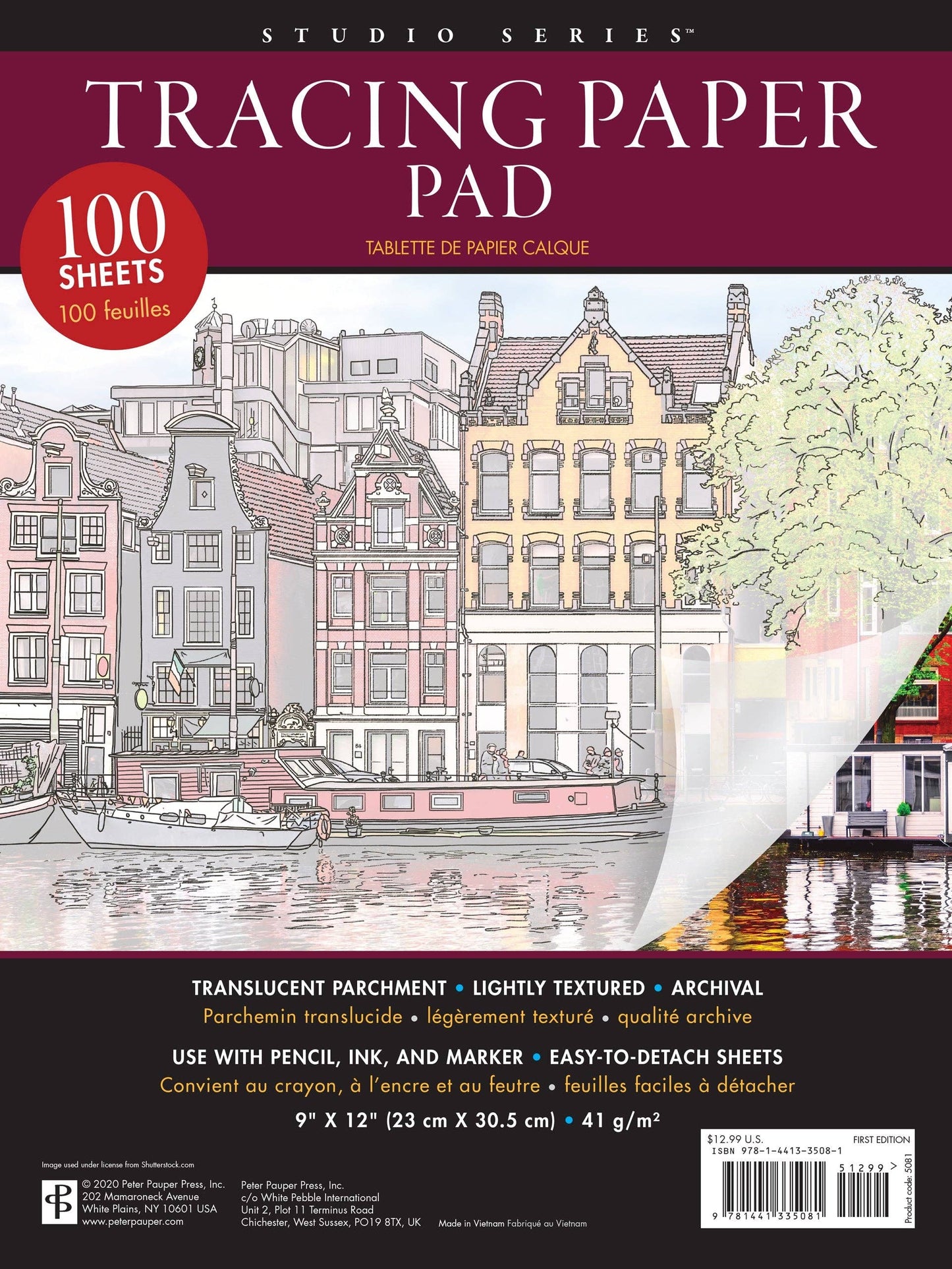 Peter Pauper Press - Studio Series Tracing Paper Pad