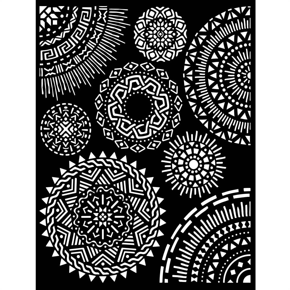 Stamperia : Tribal Circles Stencil 7.87x9.84"