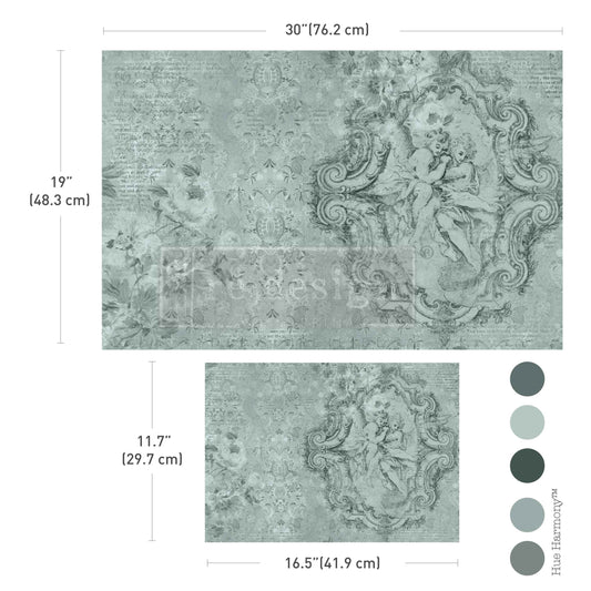 Re-Design With Prima® Decoupage Fiber Paper - Jardin De Cherubins A3 & 19.5x30" Set