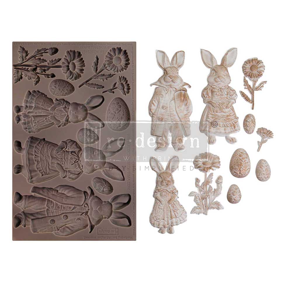 Re-Design With Prima® Decor Mould - Springtime Bunny 5x8"