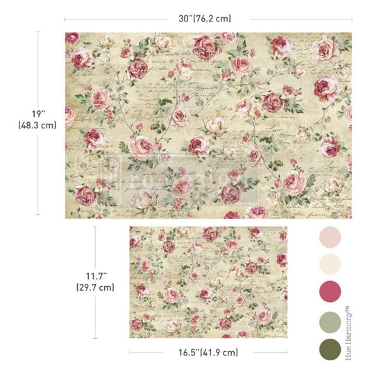 Re-Design With Prima® Decoupage Fiber Paper - Timeless Charm A3 & 19.5x30" Set