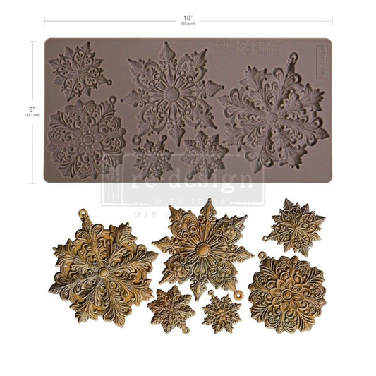 Re-Design With Prima® Decor Moulds  – Frosted Snowflake Wonders 5x10"